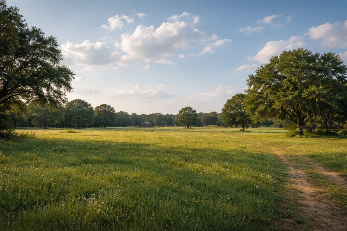Open land at dusk